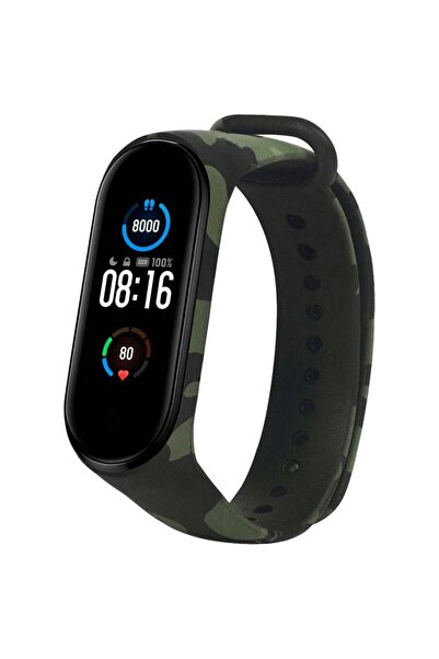 Techmaster Mi Band 3 4 ile Uyumlu Kamuflaj Kordon 3'lü Set