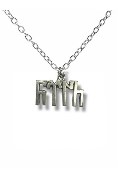 Herşey Nota Silver Color Unisex Necklace with "Turkish" Written in Turkish – Meaningful Jewelry with Orhun Alphabet Figures