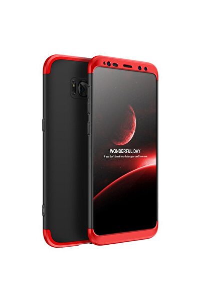 BLACK Husă pentru Samsung Galaxy S8 Plus, GloMax 360 Negru-Roșu