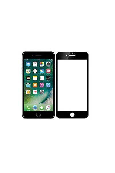 BLACK 9H закалено стъклено протекторно фолио за iPhone 7/8 Plus, черно