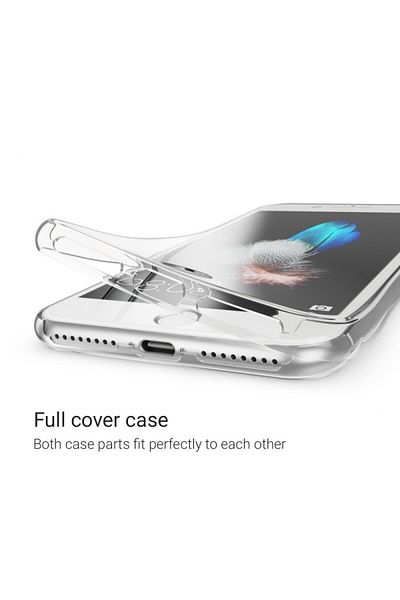 OEM Carcasă ultra subțire MyStyle 360° din TPU, față-spate, transparentă, compatibilă cu Apple iPhone 7 Plus