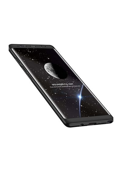 BLACK Carcasă plastic Aisi Full Cover 360 pentru Samsung Note 8 - Neagră