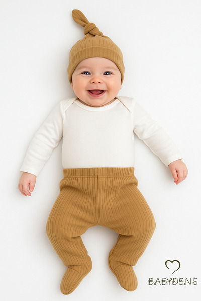 BABYDEN'S طقم ملابس داخلية للأطفال مكون من 3 قطع بأكمام طويلة، وسروال وقبعة، ...