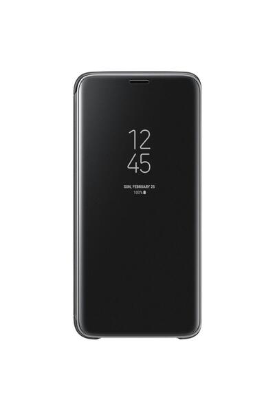 BLACK Husă Clear View compatibilă cu Samsung Galaxy S22, capac cu clapă, neagră