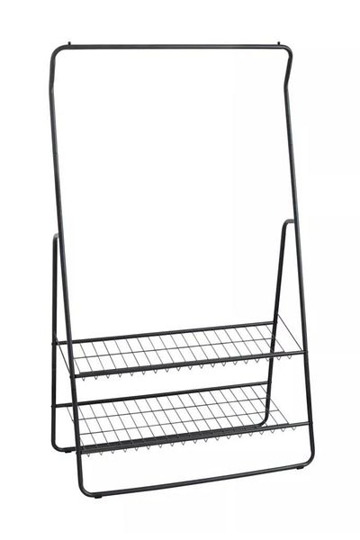 Saban Metal Clothes Hanger – Portable Clothes Hanger Stand with 2 Tier Shoe Rack |   92 X 159 X 48
