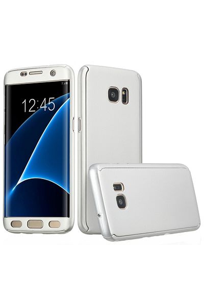 Silver Husă completă (față + spate) pentru Samsung Galaxy S7 Edge, argintie
