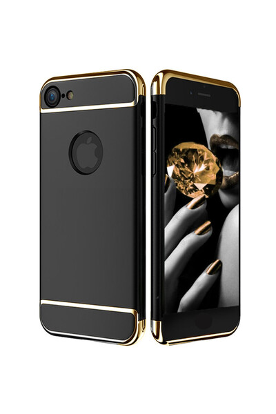 BLACK Калъф за телефон Apple iPhone 7 предлага 3в1 защита Ултратънък - Луксоз...