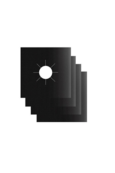 BLACK Set de 4 folii de protecție pentru plite și aragazuri, Black Armour, un...