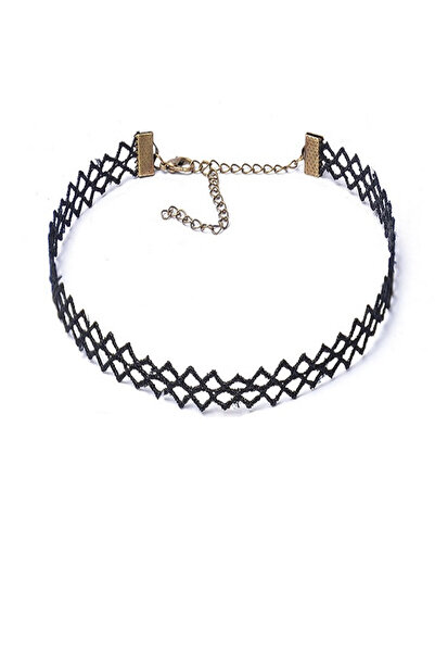 BLACK Choker Mystyle Fashion Black Mesh - Κομψό κολιέ για το λαιμό - Μαύρο Delux