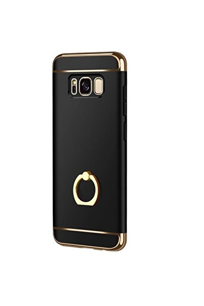 BLACK Калъф за Samsung Galaxy J7 2017, MyStyle Elegance Luxury 3in1 Ring, Черен