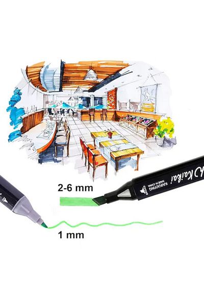 OEM Set of 40 multi-colored markers, eSimplu�, 2 thin and thick heads, premium, with storage bag