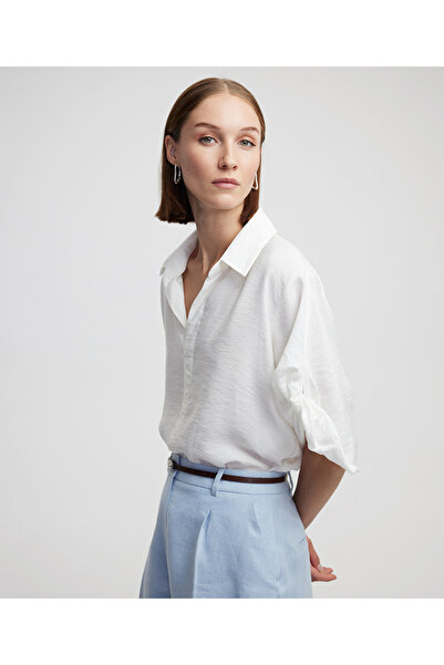 İpekyol Burgulu gömlek yaka bluz