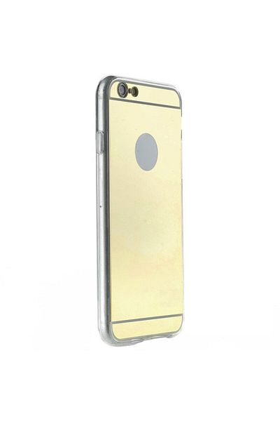 Gold Husă de protecție pentru iPhone 8 Plus, aurie, potrivire perfectă, efect de oglindă și folie de sticlă gratuită