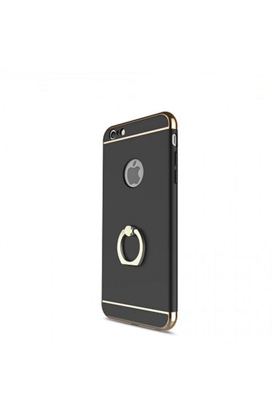 BLACK Carcasă Apple iPhone 7, inel MyStyle Elegance Luxury 3 în 1, negru