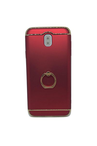 OEM Husă de protecție pentru Samsung Galaxy J7 2017, placată cu roșu luxos, cu inel de susținere