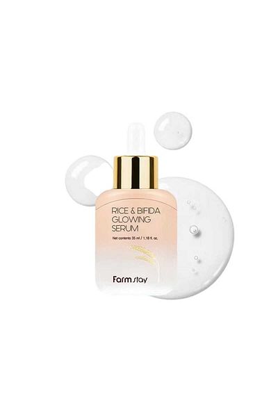 Farmstay Farmstay Glow Hydrating & Nourishing Facial Serum with Fermented Rice Extract & Bifida Solution for Sensitive Skin