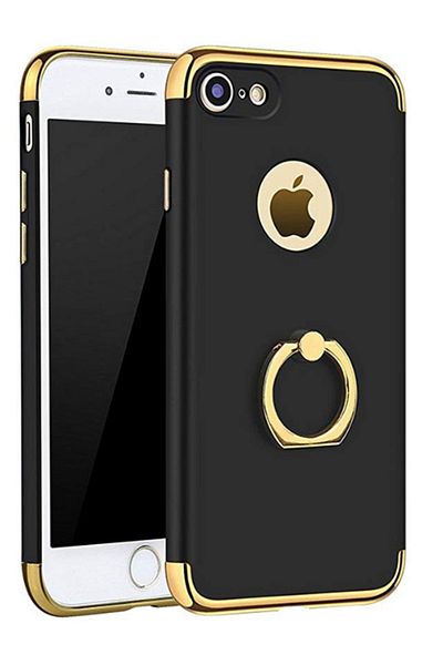 BLACK Carcasă Apple iPhone 7, MyStyle Elegance Luxury 3 în 1 Neagră