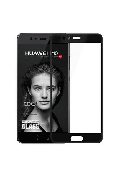 BLACK Protecție de ecran din sticlă securizată pentru HUAWEI P10-NEGRU
