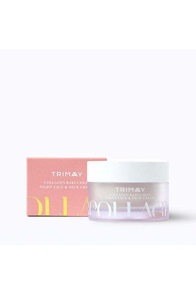 TRIMAY Cremă de noapte anti-îmbătrânire pentru față și gât cu colagen Bakuchiol, Trimay, 50 ml