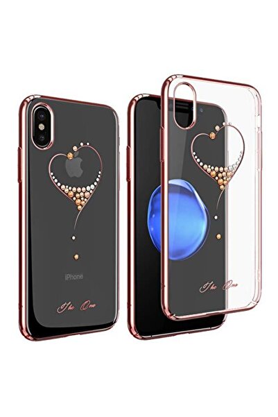 Rose Carcasă GloMax pentru Apple iPhone X cu design de cristale Swarovski - A...