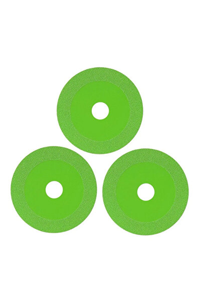 Green Set de 3 discuri de tăiat sticlă, Oțel, 22 mm, Verde