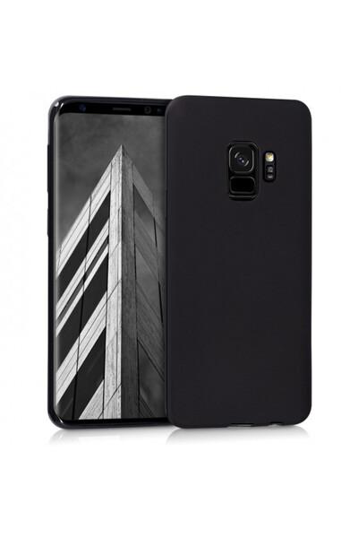 BLACK Carcasă Samsung Galaxy S9 FullBody MyStyle neagră, acoperire 360 ​​de g...