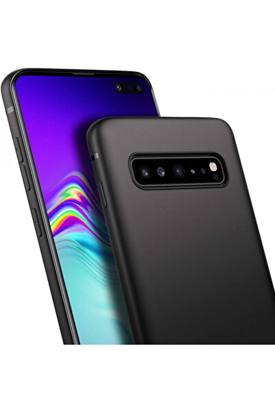 BLACK Θήκη Samsung Galaxy S10, λεπτή, ανθεκτική σε κραδασμούς, μαύρη