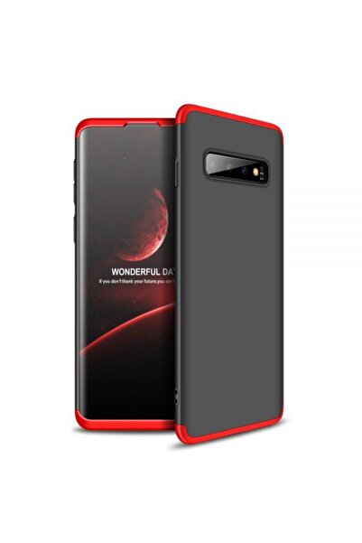 BLACK Carcasă Samsung Galaxy S10 - Protecție 360 ​​de grade, 3 în 1, Plastic,...