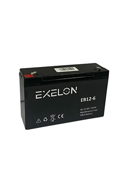 Exelon EB12-6 6V 12A Bakımsız Kuru Akü