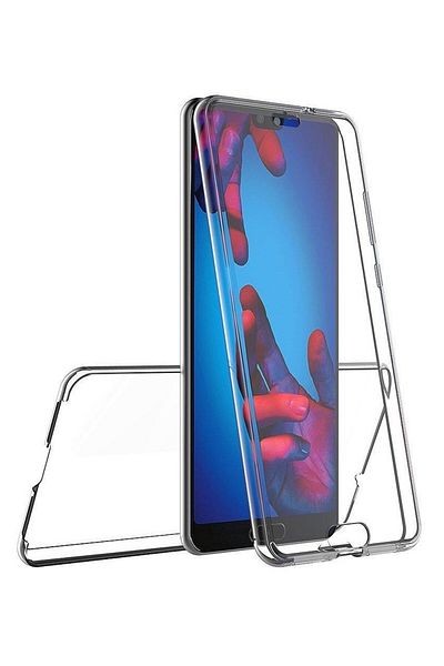 OEM Carcasă completă TPU 360° (față + spate) compatibilă cu Huawei P20, Transparentă