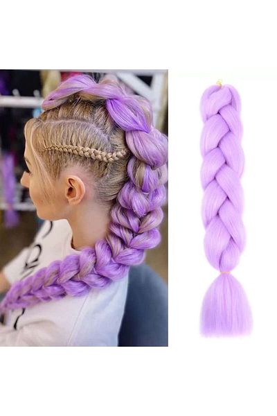 WNY Wig Synthetic colored hair extensions for braiding ombre purple 105 g 63 cm