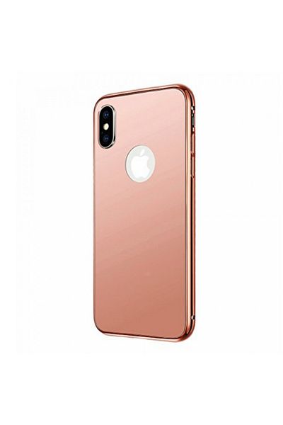 Rose Carcasă Apple iPhone X, Mystyle Elegance Luxury Oglindă Roz-Auriu
