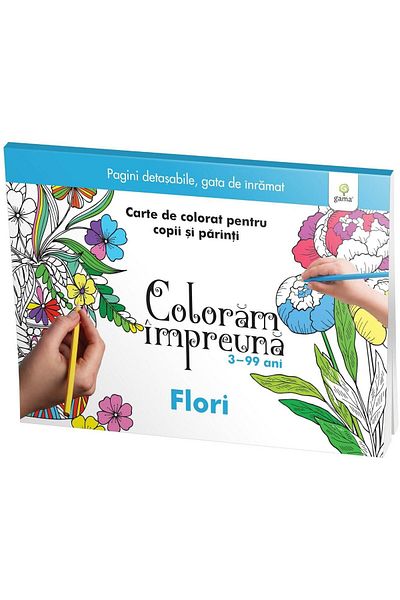 Editura Gama Let's Color Together: Flowers. Coloring book for children and parents, ages 3-99