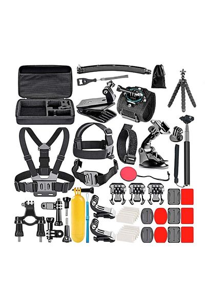 INVINCIO Set complet de 50 de accesorii pentru camere de acțiune și GoPro HERO9 HERO8 HERO7 HERO6 HERO5