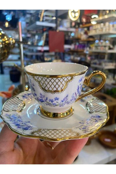 ACAR Timeo Teresa Turkish Coffee Cup for 6 People Pattern2