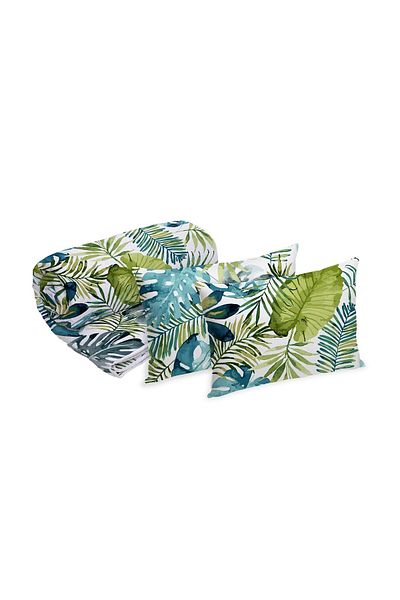 ALCAM Set 2 Microfiber Pillows 50x70 Cm And Quilted Duvet 180x200 Cm, Jungle