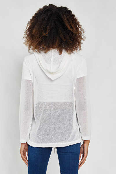 Hopoi Women's Lace Garnished Hooded Jacket