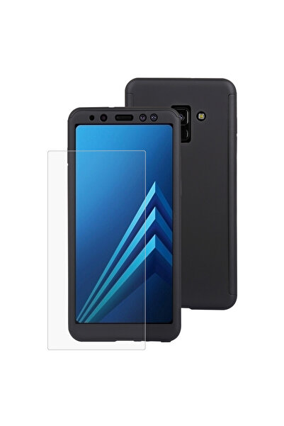 BLACK Προστατευτική θήκη για Samsung Galaxy A8 2018, FullBody, Μαύρο, Πλήρης ...