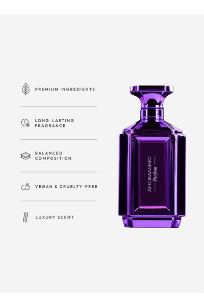 Aroma360 عطر أرجواني للجنسين - روائح النيرولي والباتشولي والفلفل والهيل - 100 مل