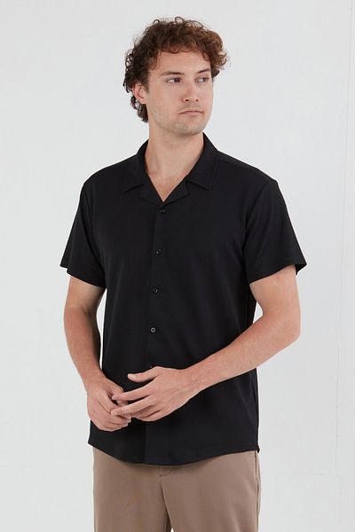 Fulla Moda Basic Crepe Fabric Buttoned Shirt