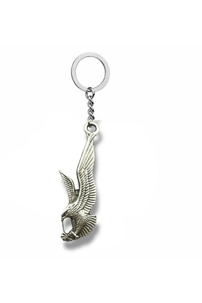 Herşey Nota Metal Unisex Keychain with Eagle Figure – Symbol of Power and Freedom