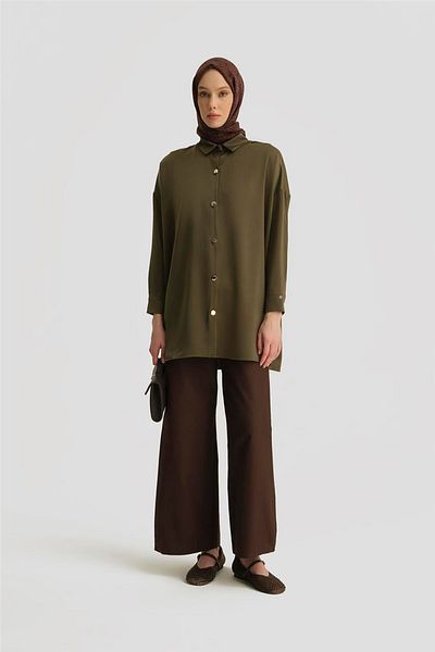 Armine Shirt Ortd8300-1 Khaki