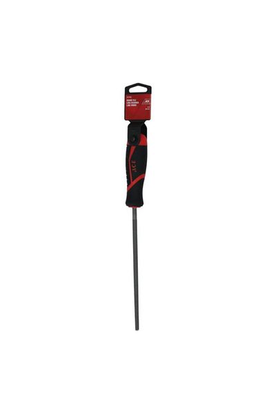 Generic ACE Highly Precised Tapered Design Smooth and Sharp Second Cut TPR Grip Handle Round File Multicolor