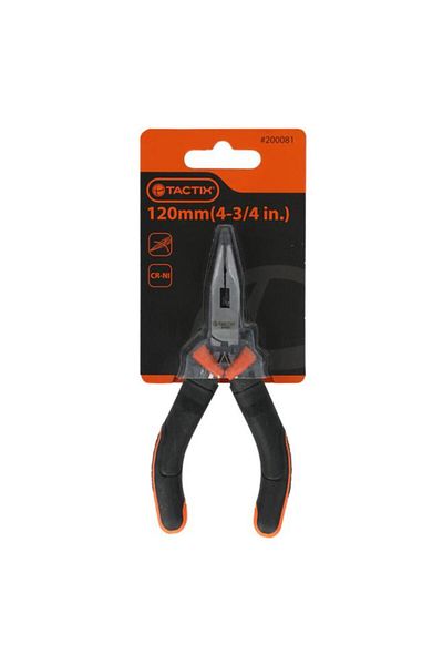 Generic Tactix Mini Long Nose Plier Black and Orange 4-3/4inch