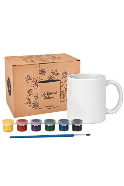 Hediye Panayırı Kupa Bardak Boyama Seti-Kendi Kupa Bardağını Kendin tasarla v...