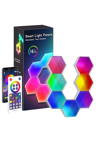 REVOSE Hexagon Type Smart Modular Lamp With Touch Lighting RGB LED