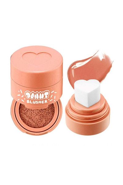 huitich Rosy Cheeks Heart-Shaped Cushion Blusher for Flawless Glow Almond Peach