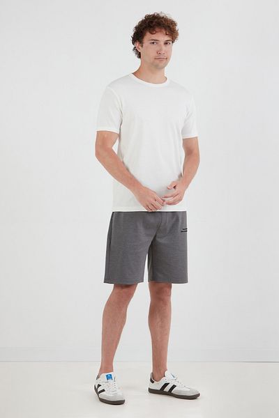 Fulla Moda Lettering Embossed Waist Lace up Shorts