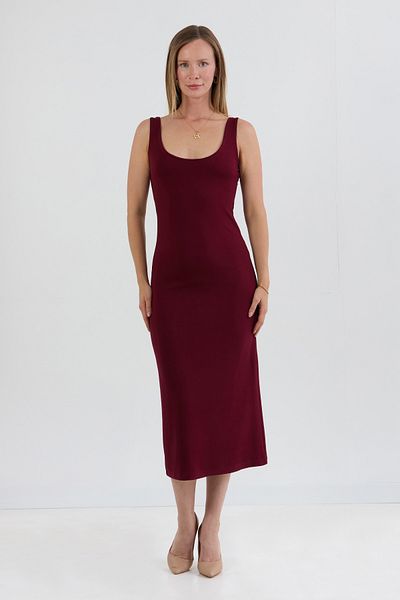 Fulla Moda Βασικό φόρεμα με χοντρό λουράκι Casual Modal