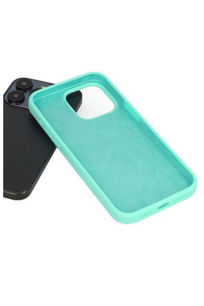 Gtech SET Husa silicon + Folie transparenta, compatibila cu iPhone 16 Pro Maxjelly, flexibila, Mint